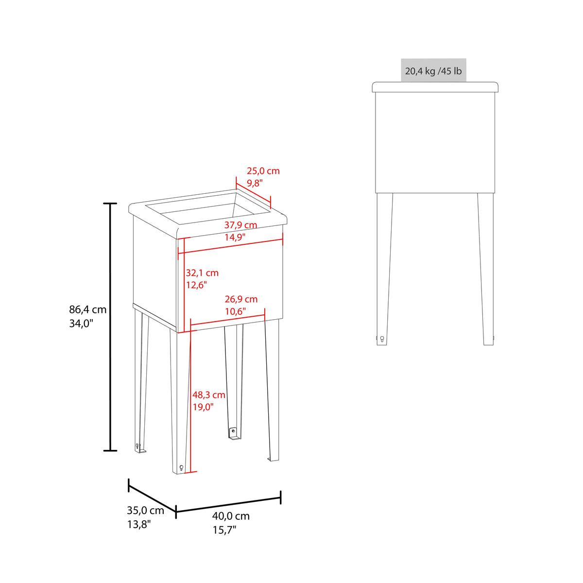 Katy Compact Utility Sink with Metal Legs for Laundry Room