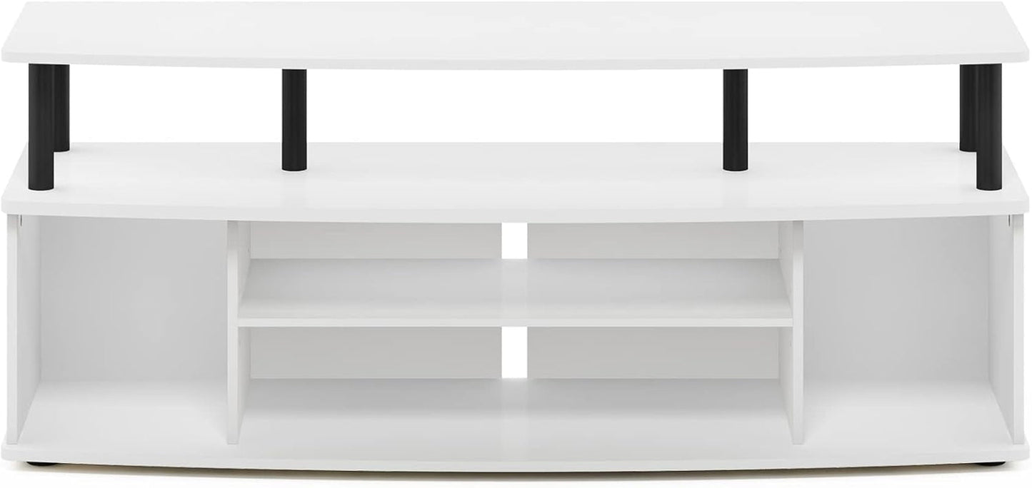 Jaya Large Entertainment Center For 55 Inch TV White And Black