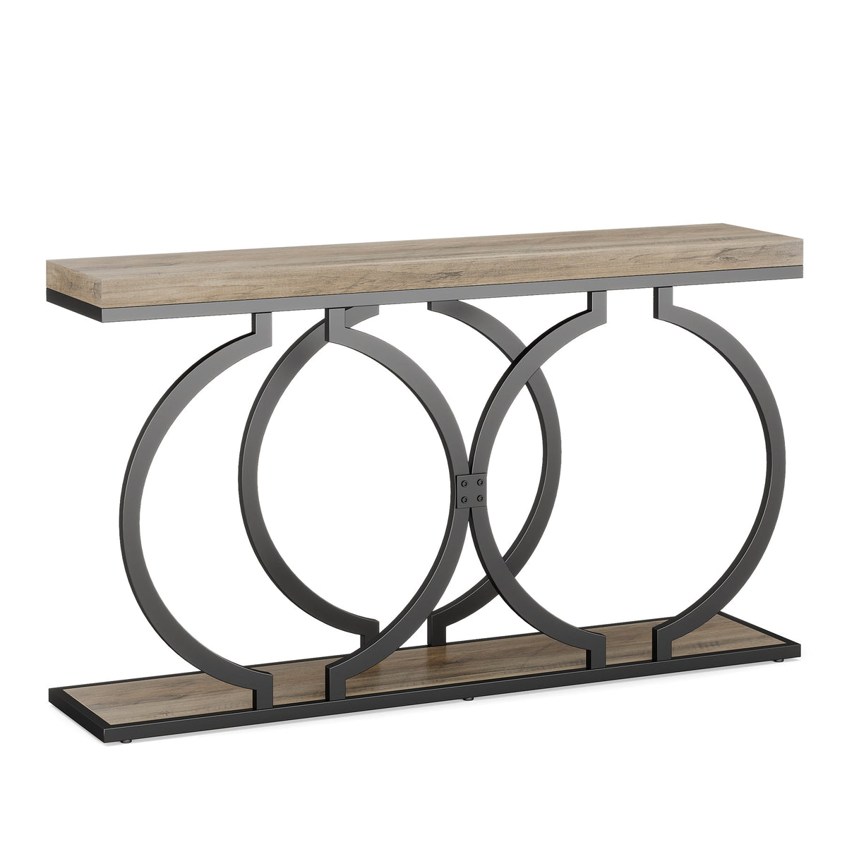 Industrial Console Table - 55" Long Entryway Sofa Table