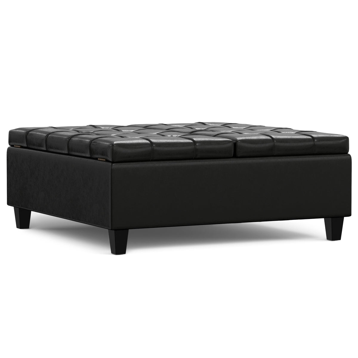 Harrison 40 Inch Wide Large Square Coffee Table Storage Ottoman