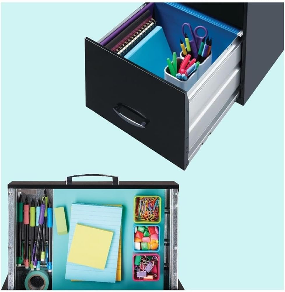 18 Inch Deep Metal File Cabinet With Cam Lock 3 Drawers Yellow