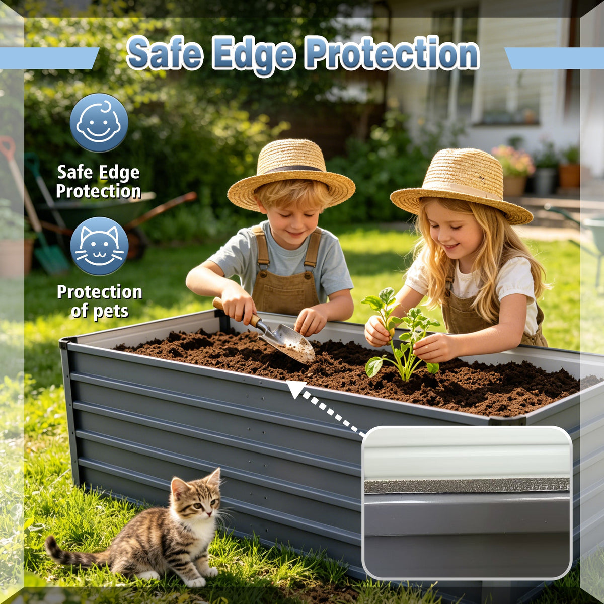 6x3x2ft Large Raised Garden Bed