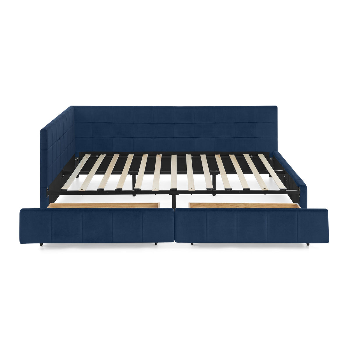 Queen Size Storage Upholstered Tufted Bed Frame