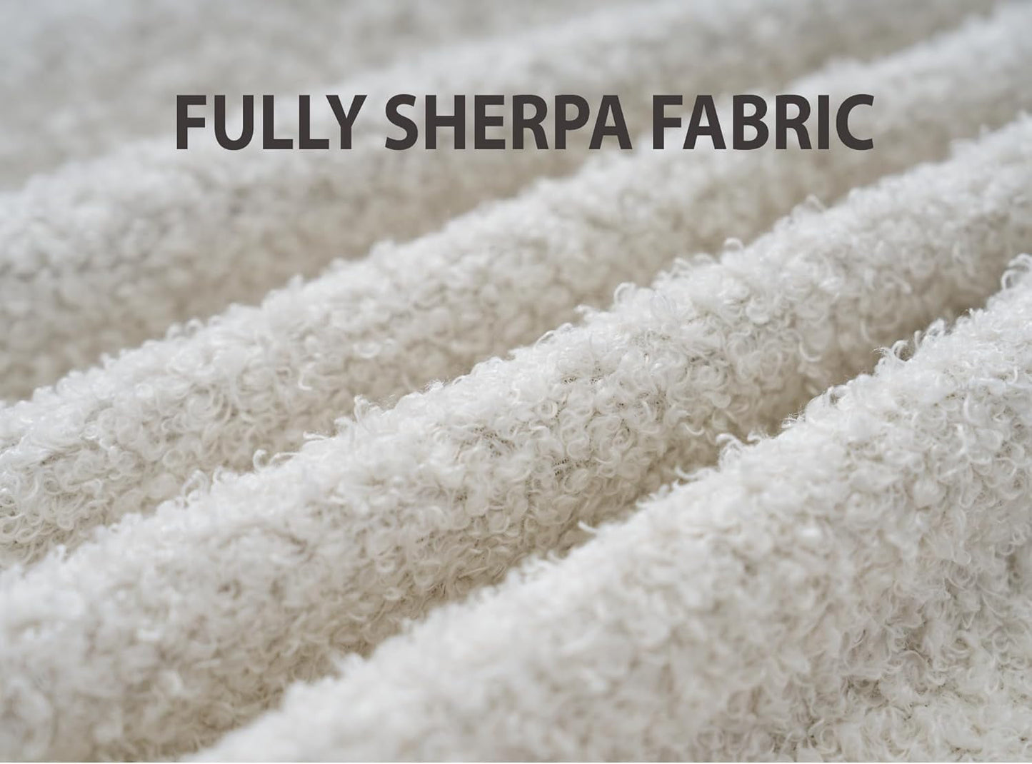 Sleeper Sofa Bed With Storage Chaise In White Boucle