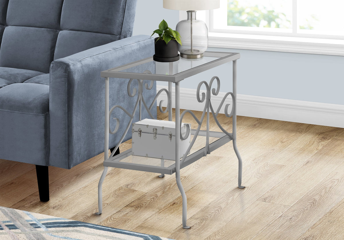Clear Tempered Glass Accent Table