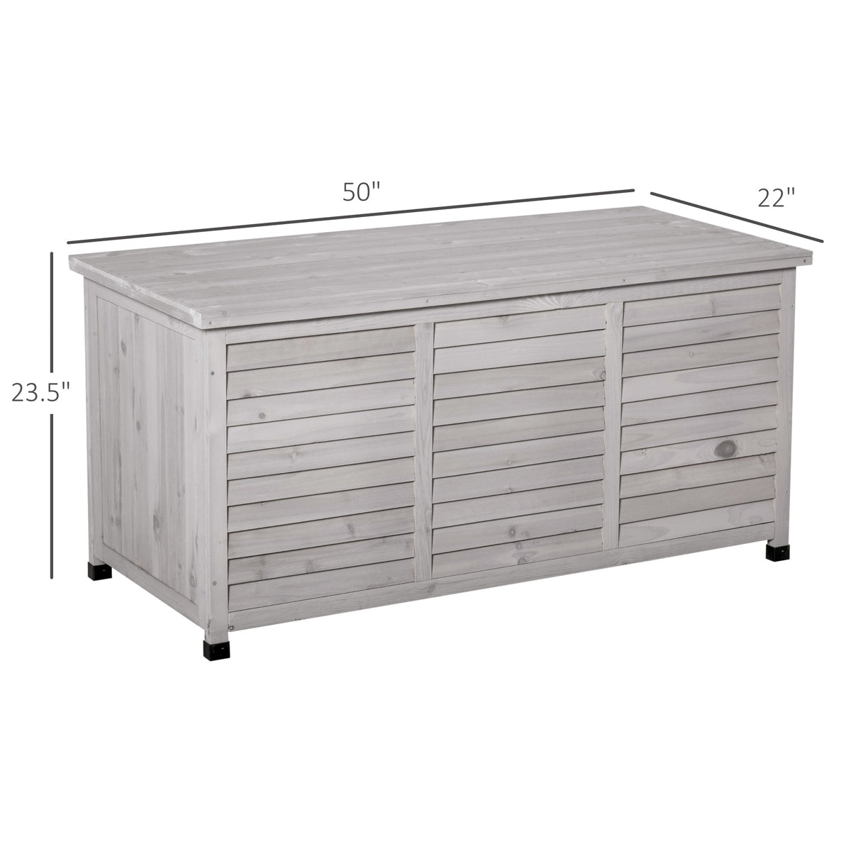 Outsunny 75 Gallon Wooden Deck Box