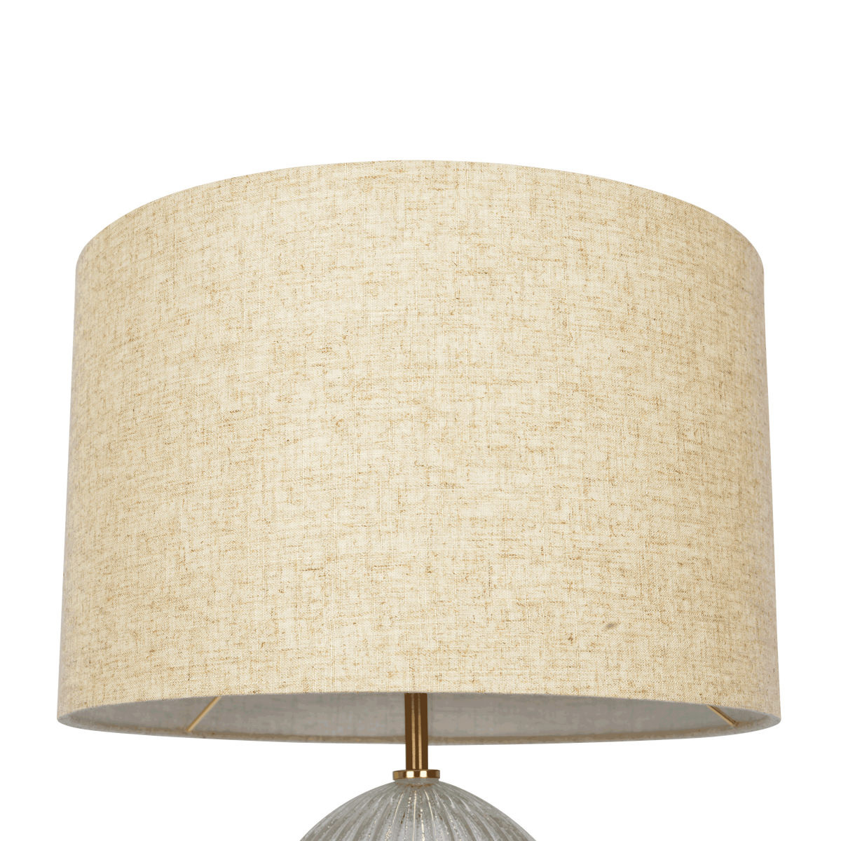 Aurora Ribbed Glass Lamp Base Clear Table Lamp Large