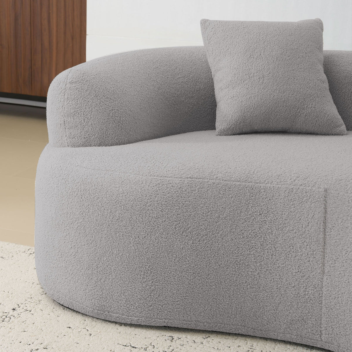 66.93 Inch Curved Loveseat