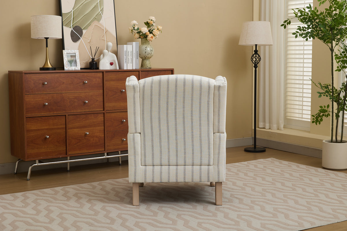 Modern Accent Chair with Retro Wood Legs