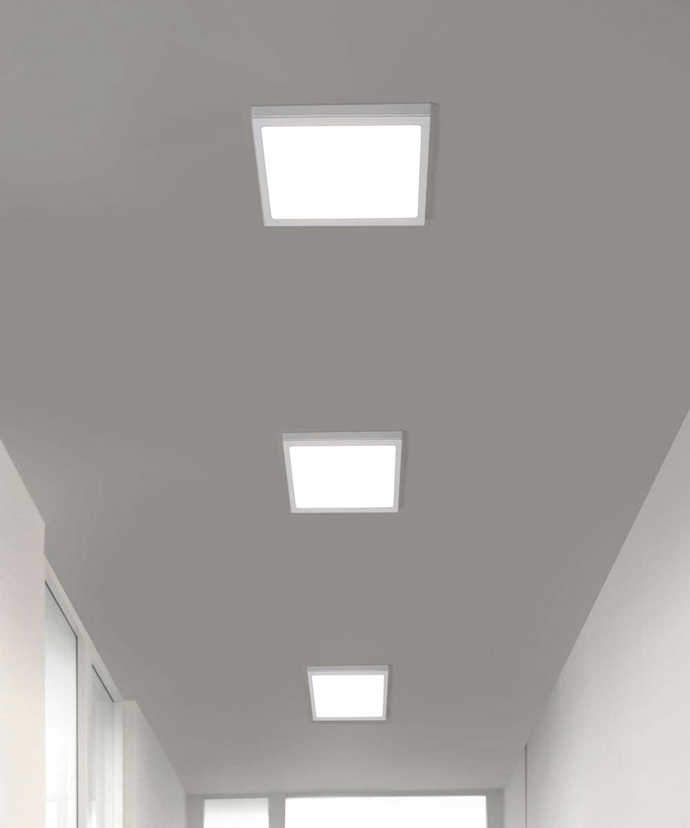 LoProfile 9" Square LED Surface Mount Ceiling/Wall Light 3000K White