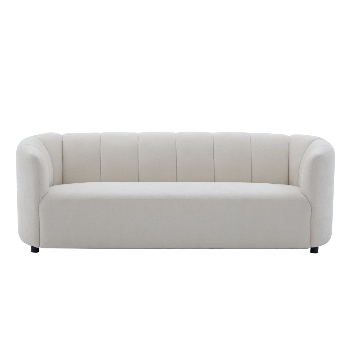 Mirelle 80 in. Modern Curved Chenille Sofa Couch