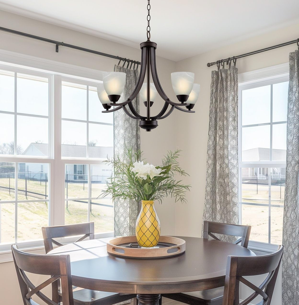 Contemporary 5-Light Large Chandelier