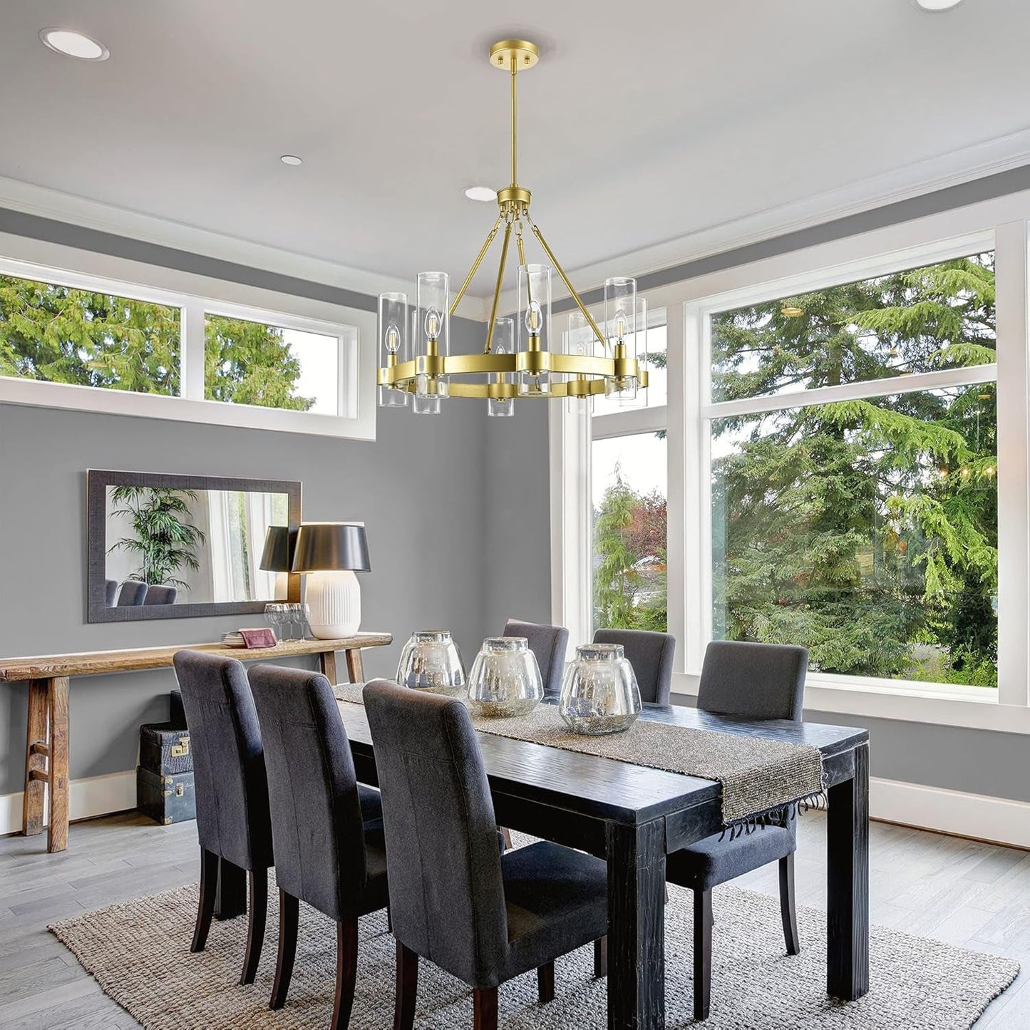 Small Wagon Wheel Chandelier