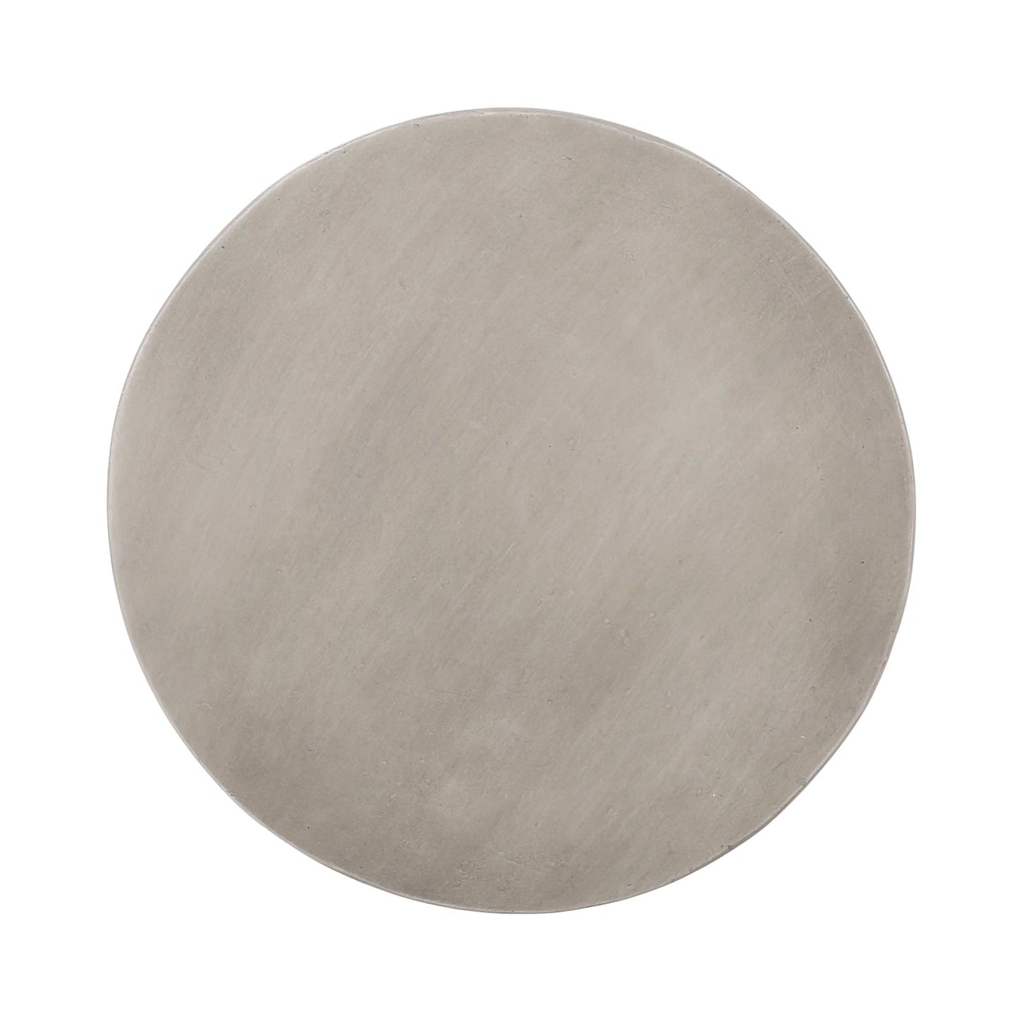 Modern End Table with Pedestal Base in Natural Magnesium Oxide, 17.25' x 17.25' x 26.50'