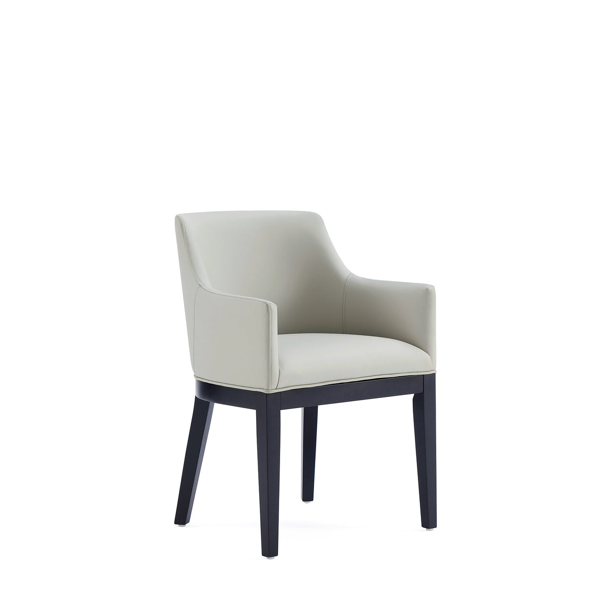 Gansevoort Wood Vegan Leather Armchair in Stone