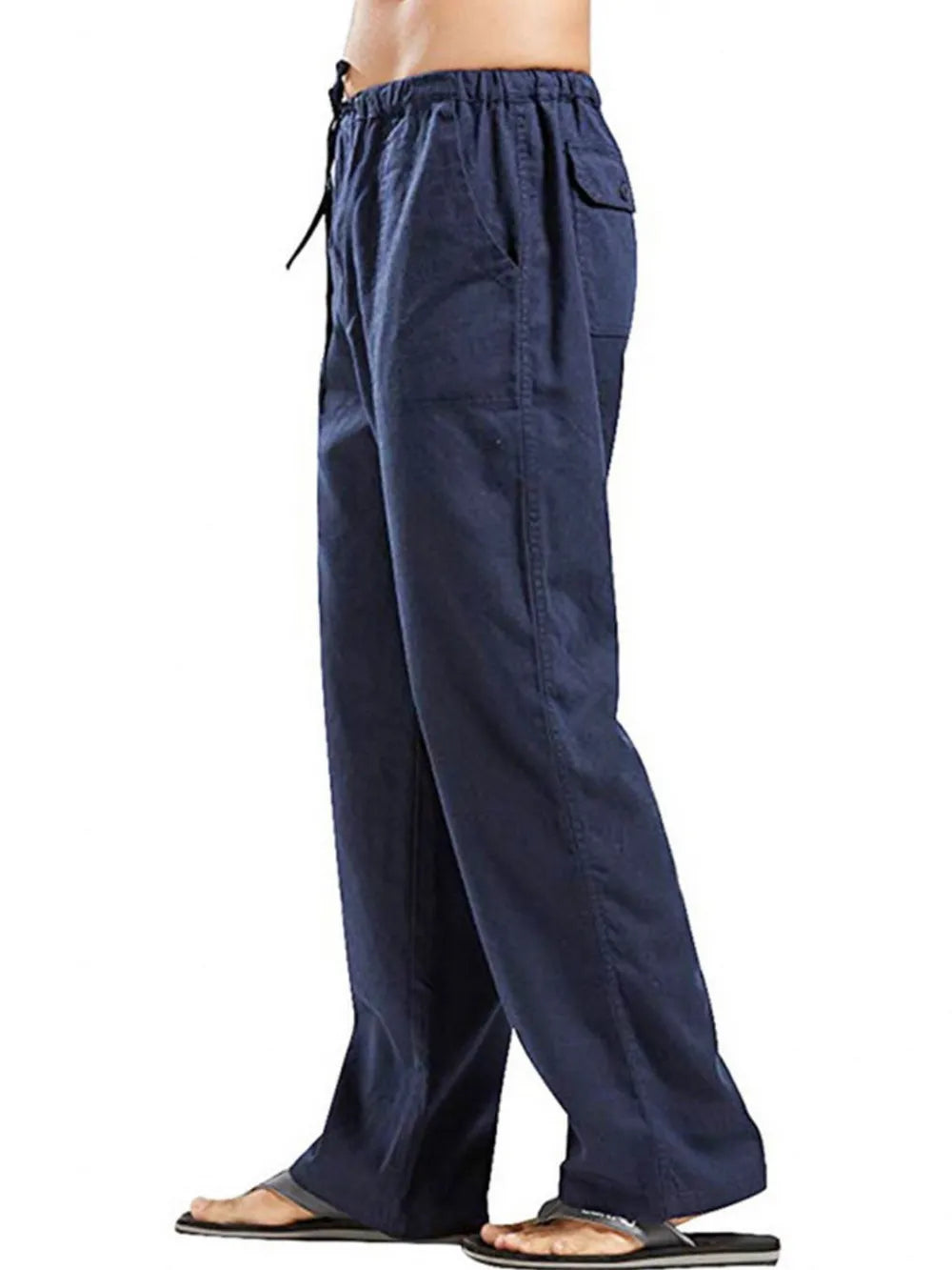 Drawstring Pants with Pockets Plus Size