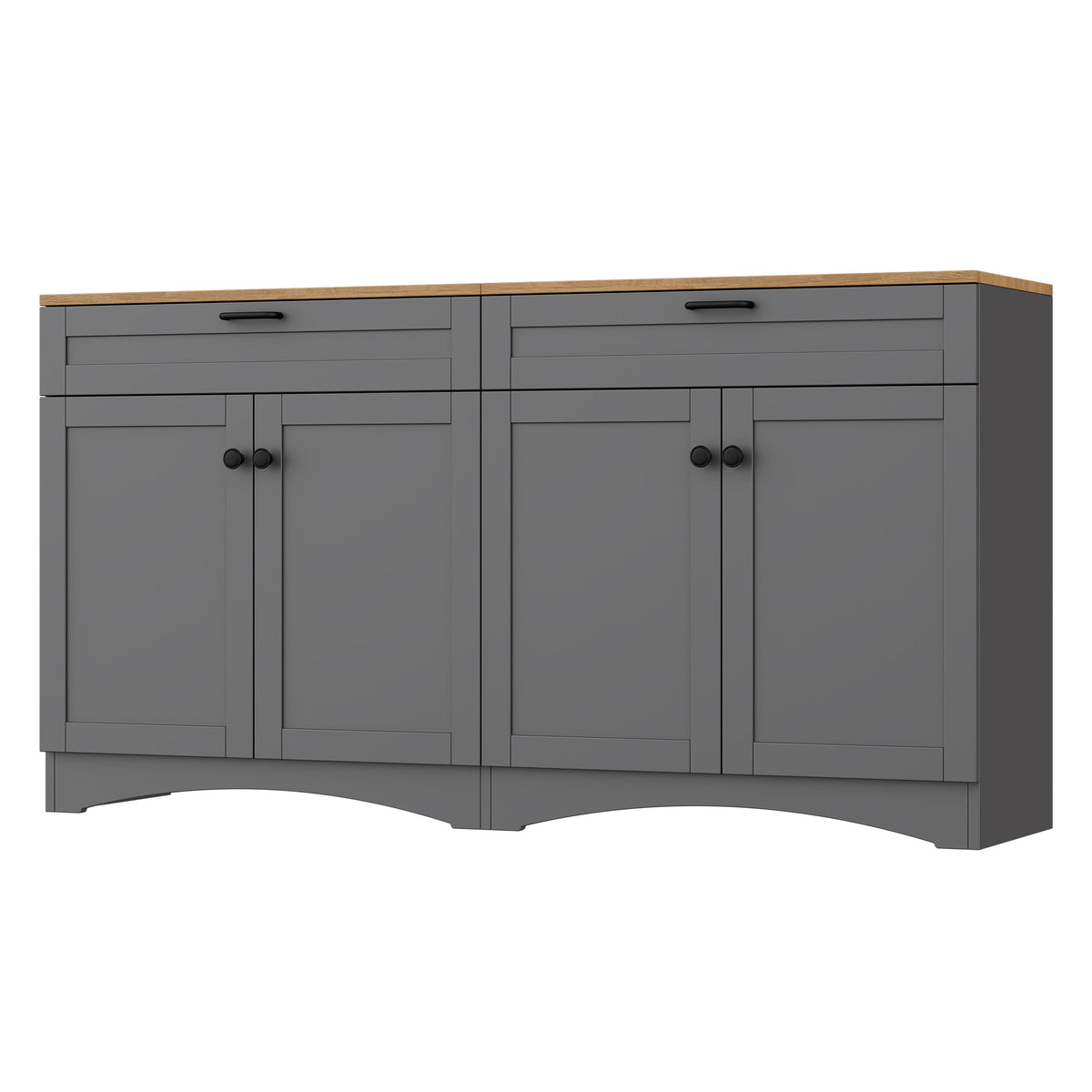 Farmhouse TV Stand with 2 Drawers for TVs Up to 70"