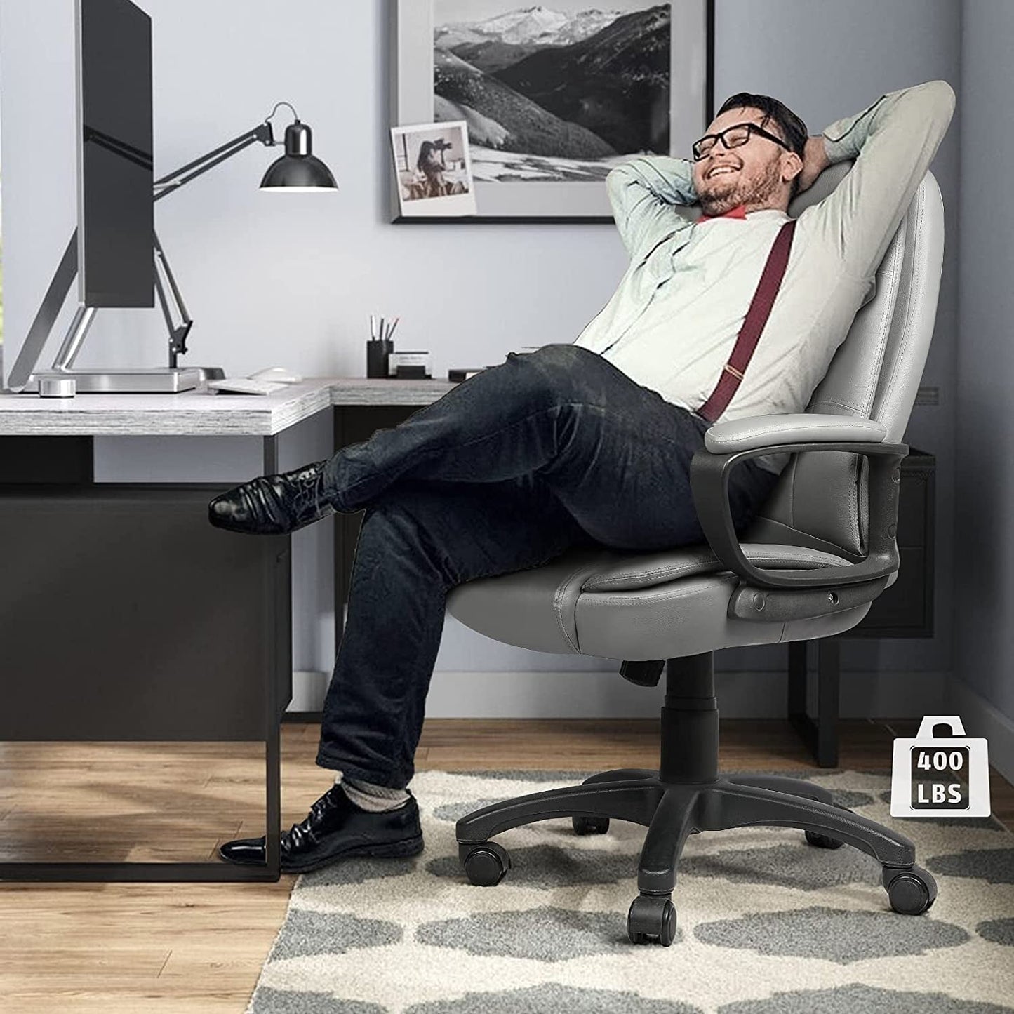 Ergonomic High Back Office Chair For Long Seating, Big Tall