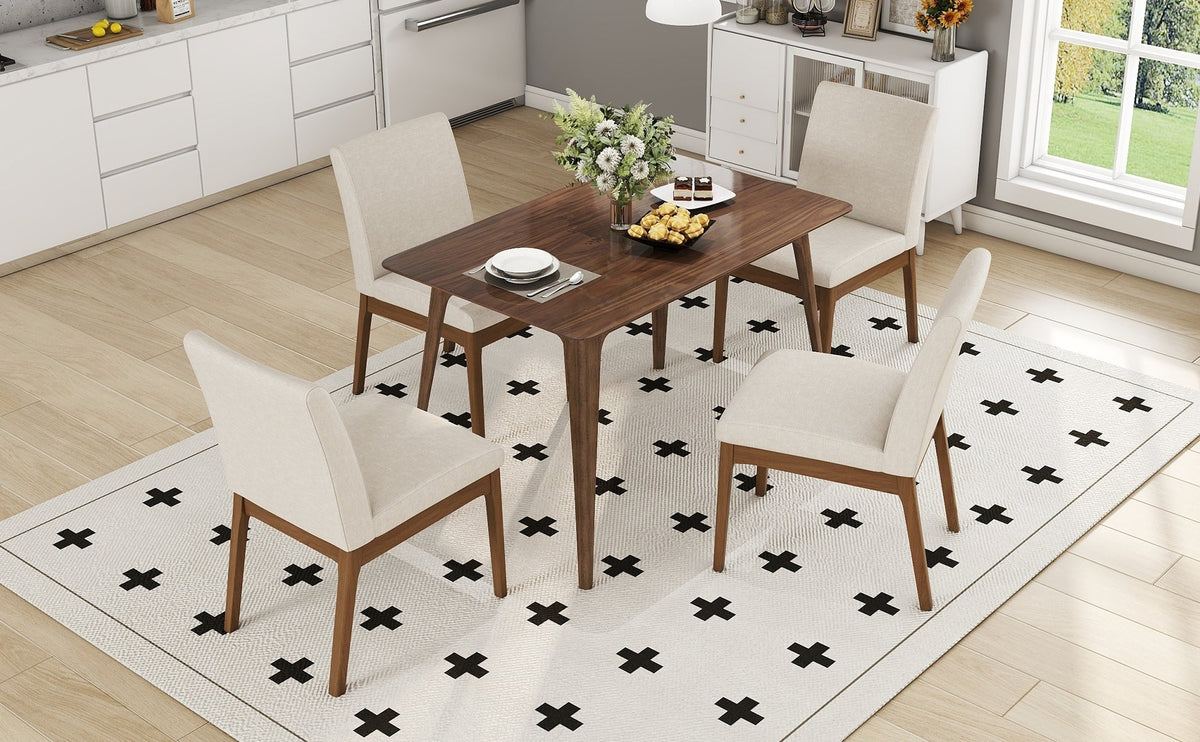 5-Piece Dining Table Set with 4 Chairs