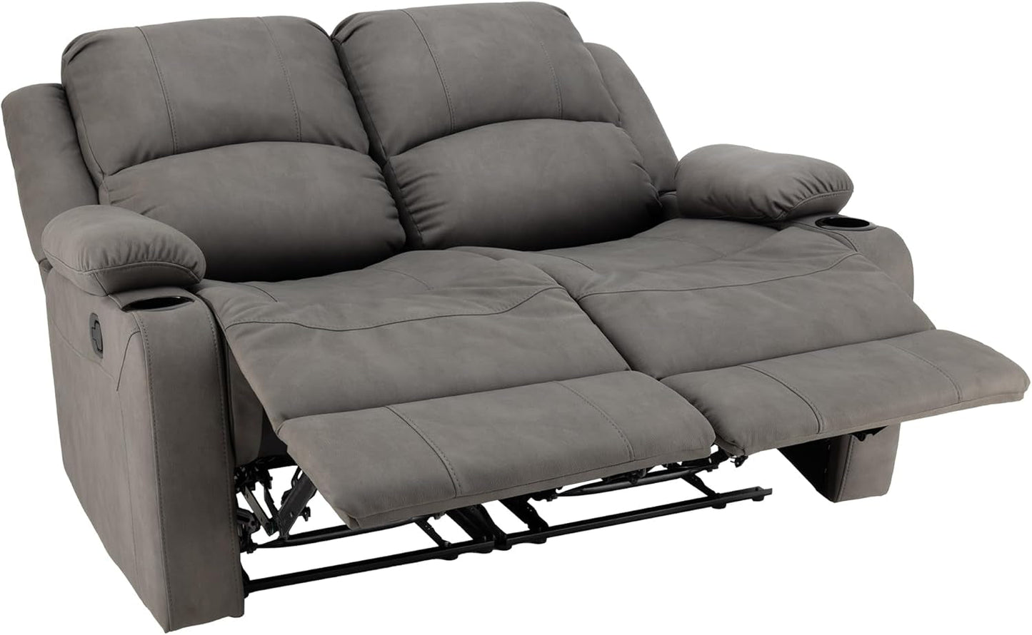 58 Inch Wall Hugger Double Recliner RV Theater Seats Slate