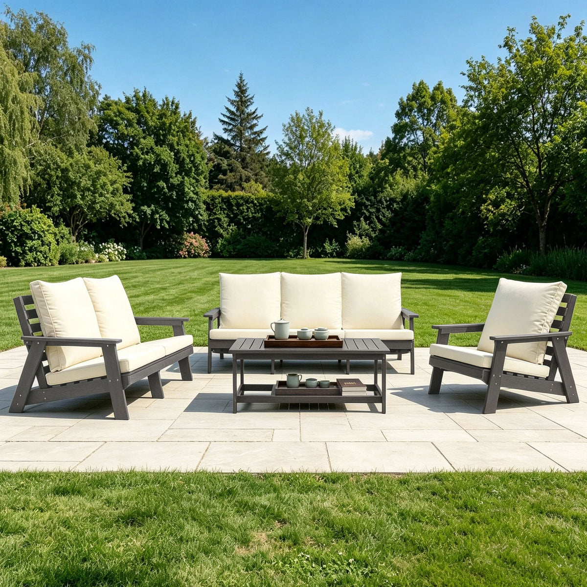 HIPS 3 Seater Outdoor Garden Sofa Set