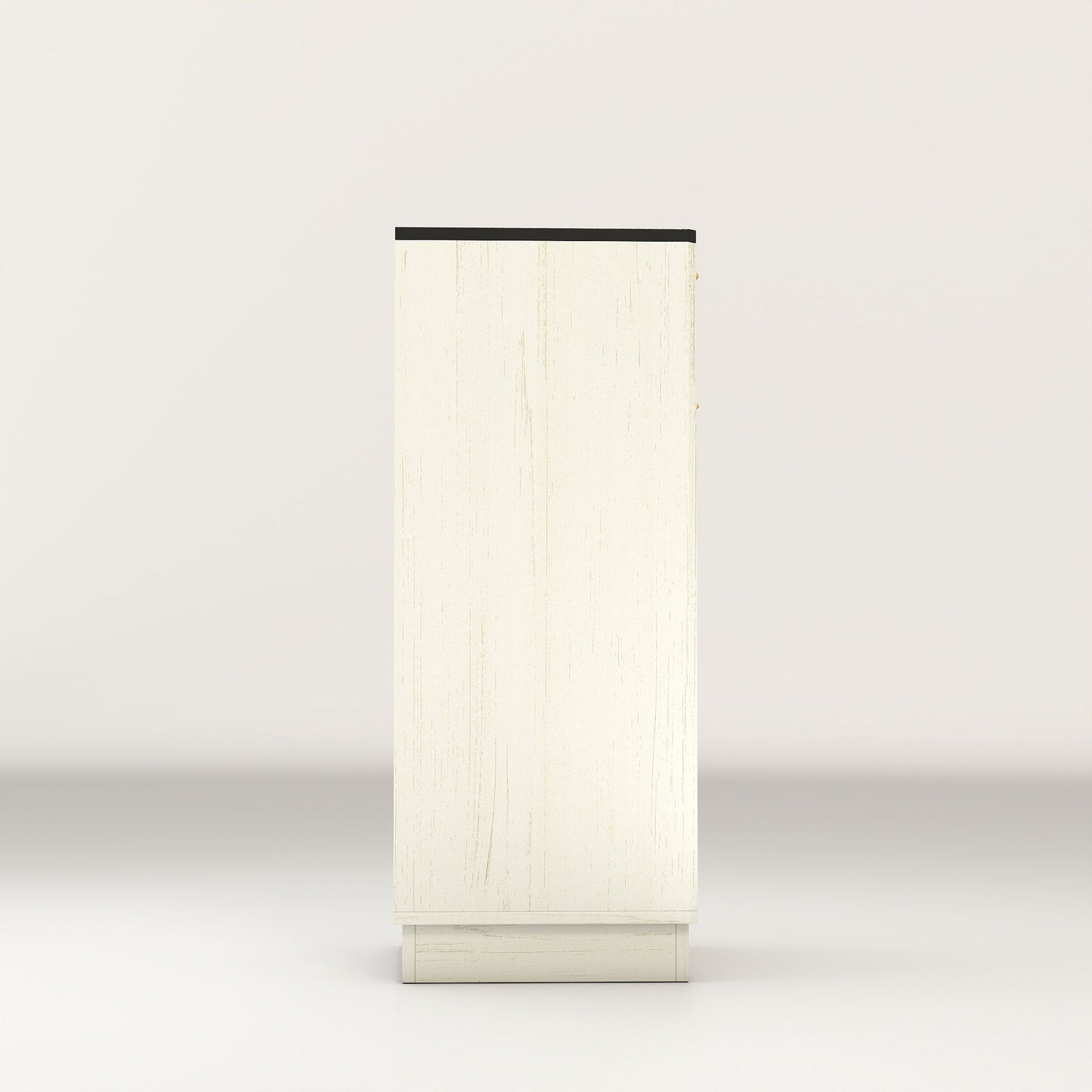 Woodgrain Tilt-Out Trash Can Cabinet with Wave-Textured Drawer
