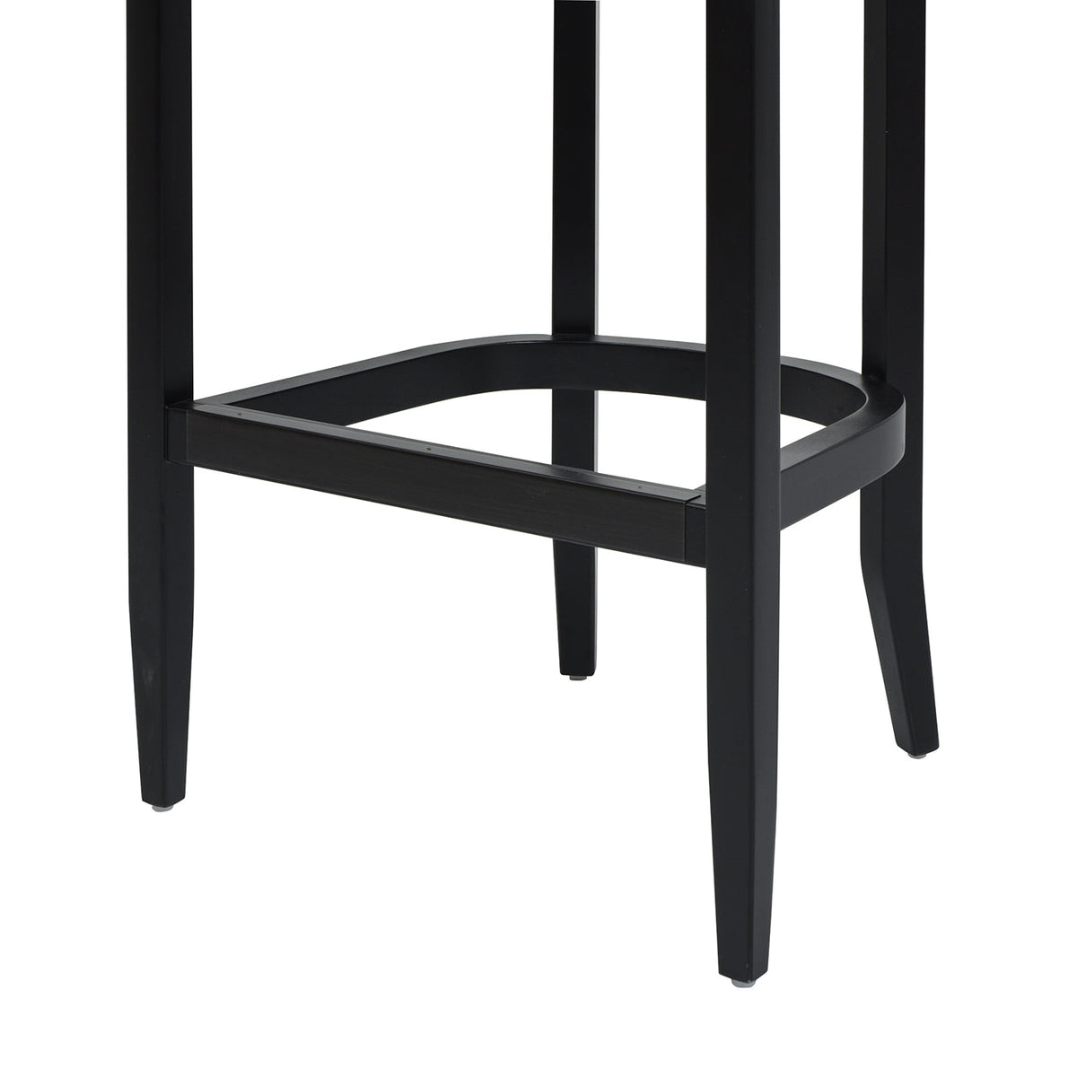 Americana Mid-Century Modern Cane Back Bar Stool in Jet