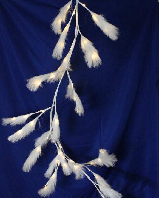 Lighted Pampas Grass Garland - 72 Inches