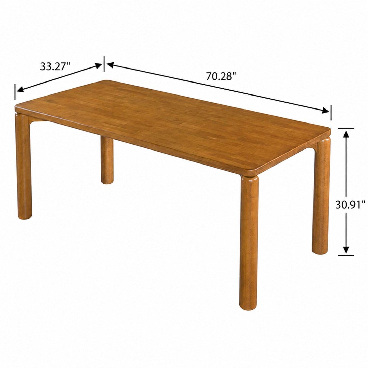7-Piece Dining Table Set for 6, 70"