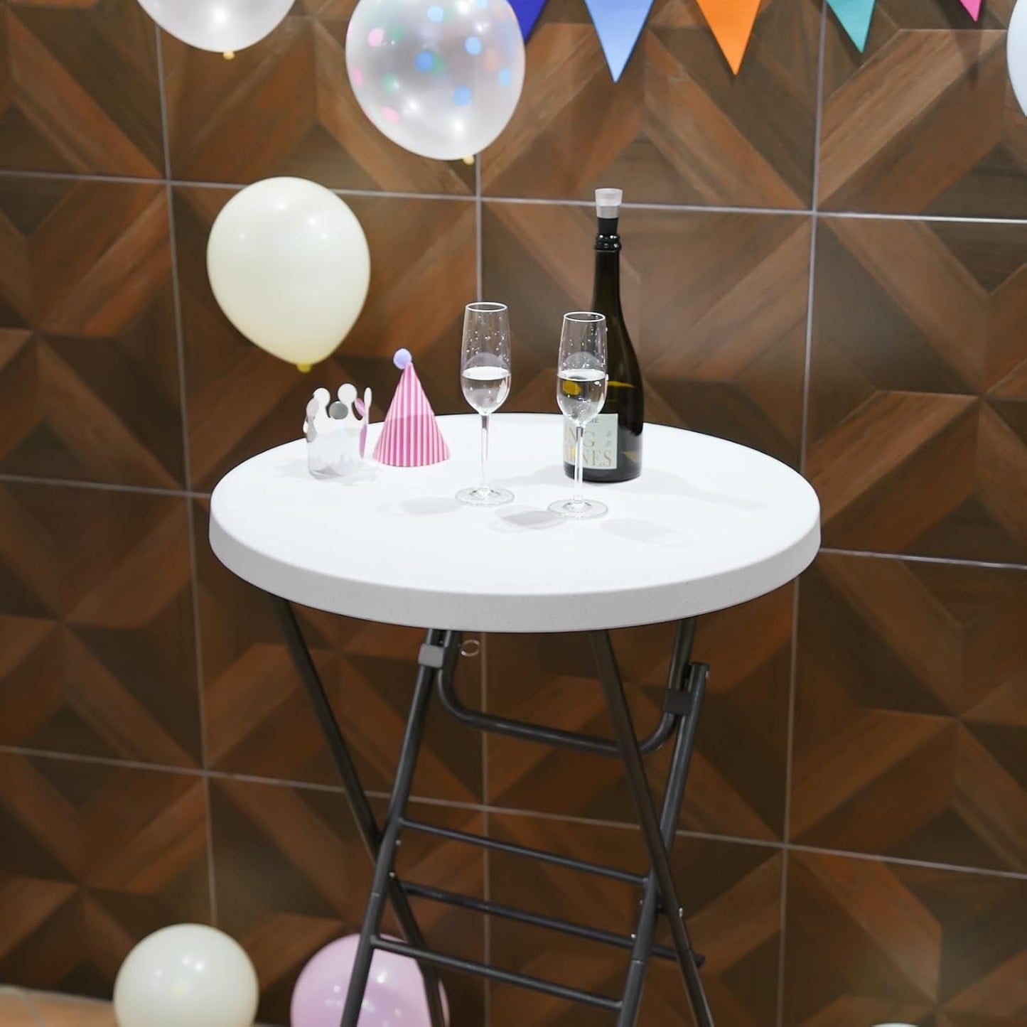 28 Inch Ultra Portable Folding Bar Height Cocktail Table