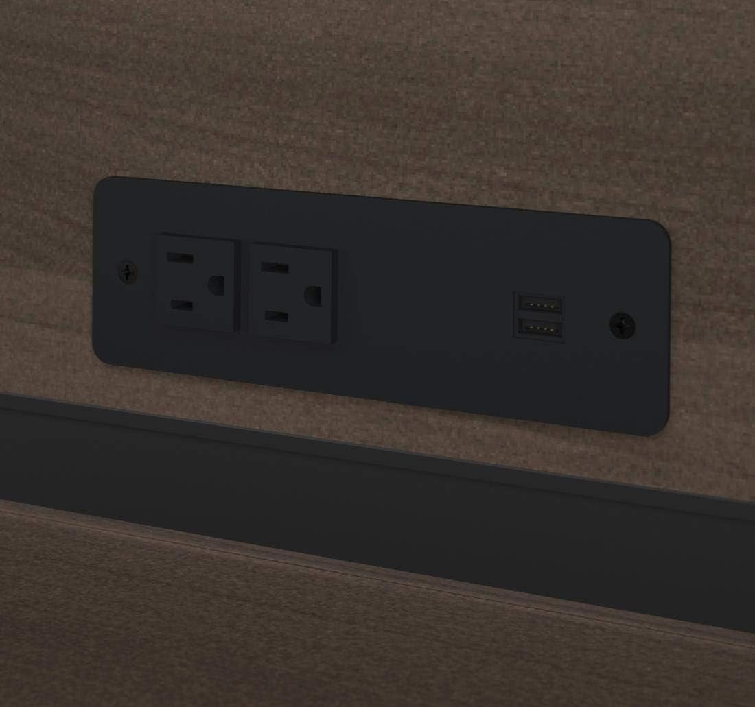 Logan 66W Antigua L Shaped Executive Desk With Pedestal