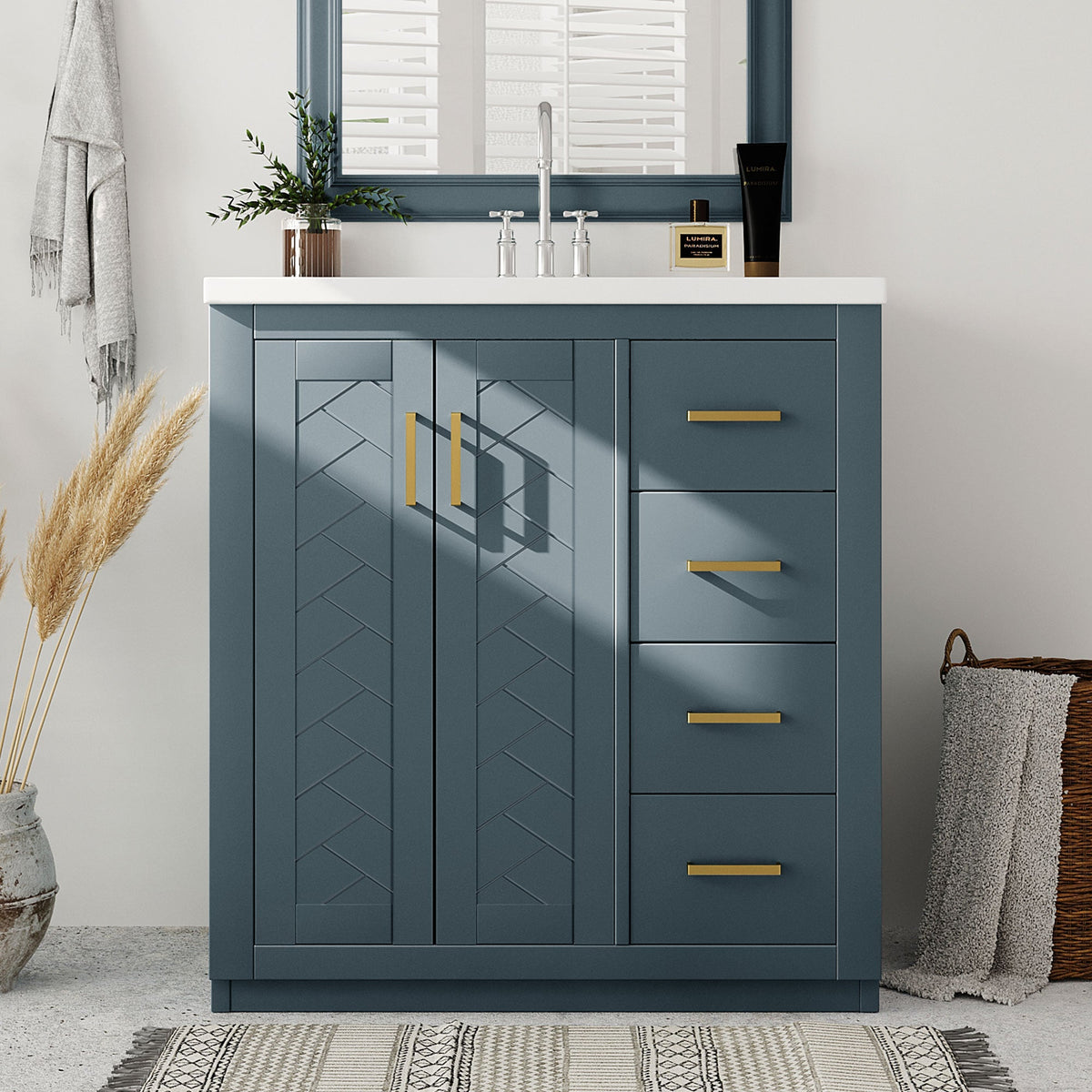 30'' Bathroom Vanity with Ceramic Sink Combo