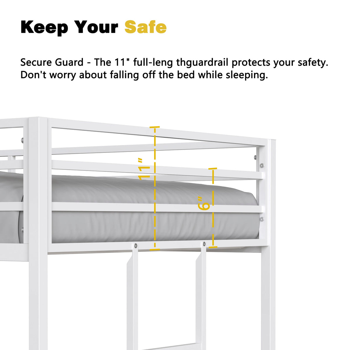 Adam Sturdy Twin over Twin Bunk Bed - Metal
