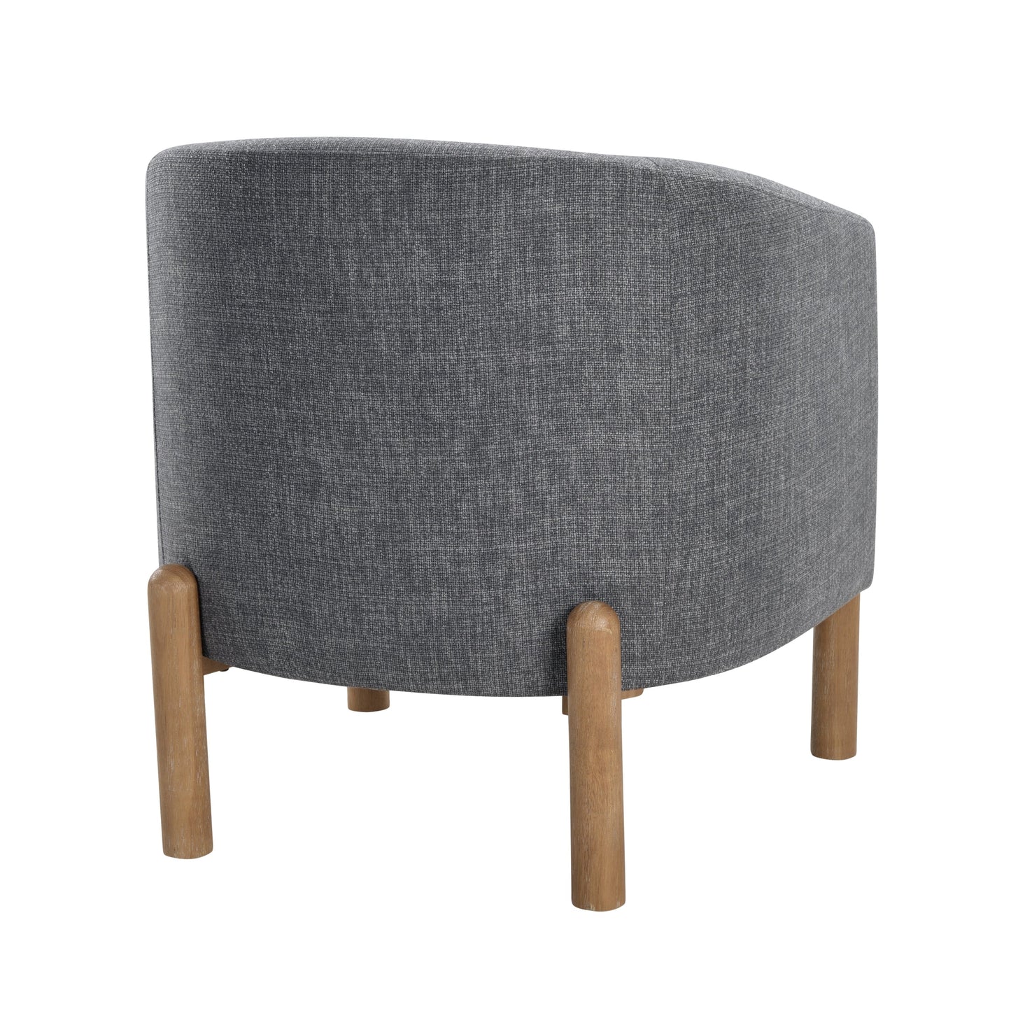 Style Comfort Accent Chair Gray Upholstery Durable Frame Solid Wood Legs Contemporary Living Room Furniture 1pc