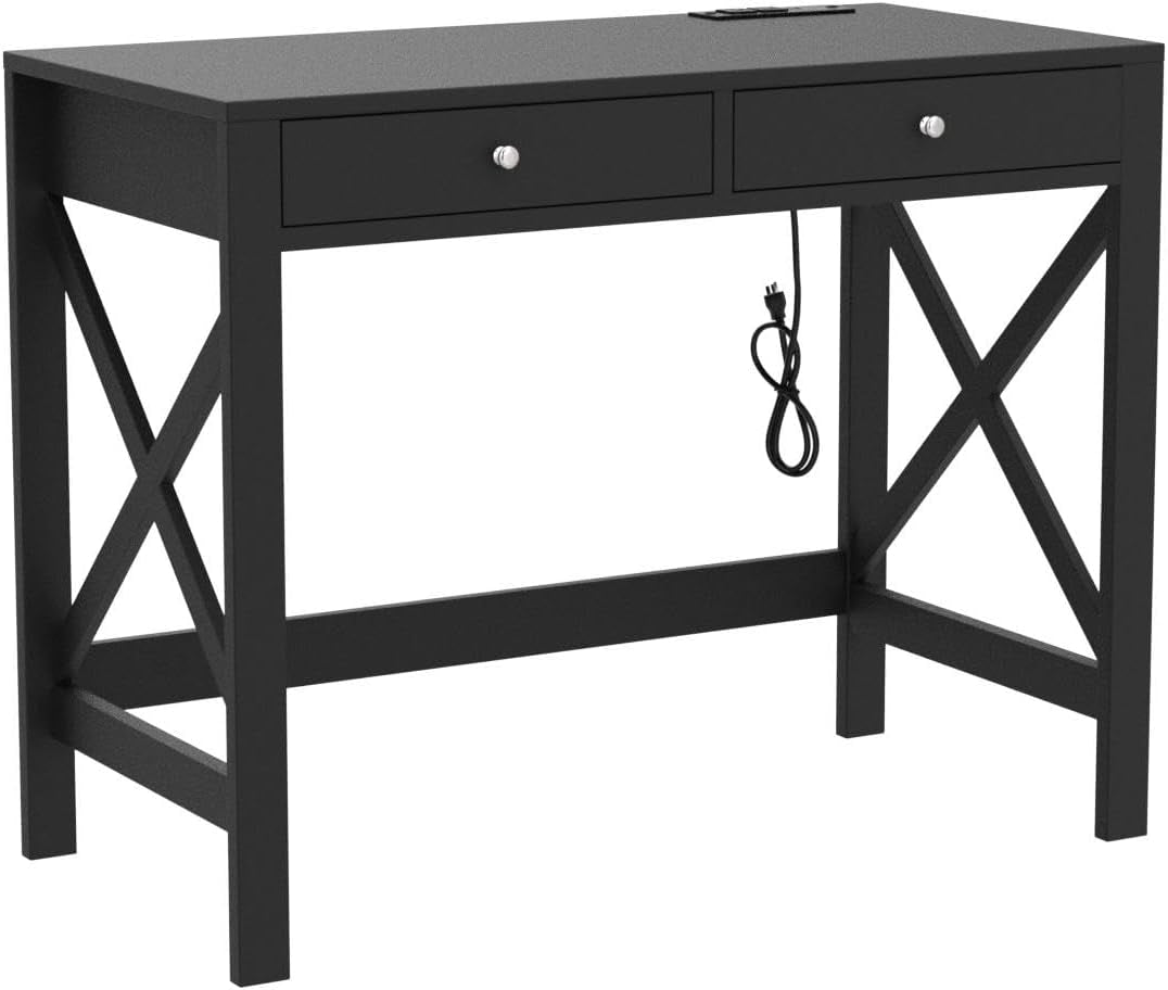 39 Inch Computer Desk With USB Ports For Home Office