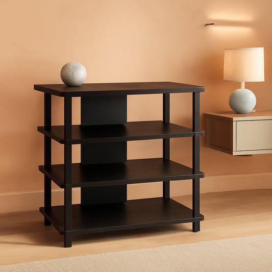 Turn-N-Tube 4-Tier Petite TV Stand Blackwood Easy Assembly