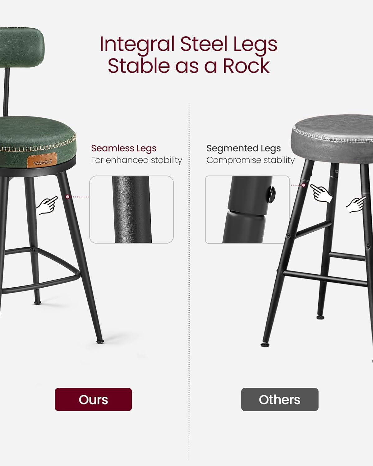 Forest Green 30 Inch Bar Stools Set Of 2 For Kitchen