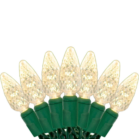 C6 LED Warm White Christmas Lights