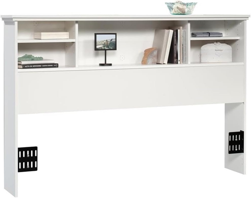Transitional Engineered Wood Headboard with Adjustable Shelves