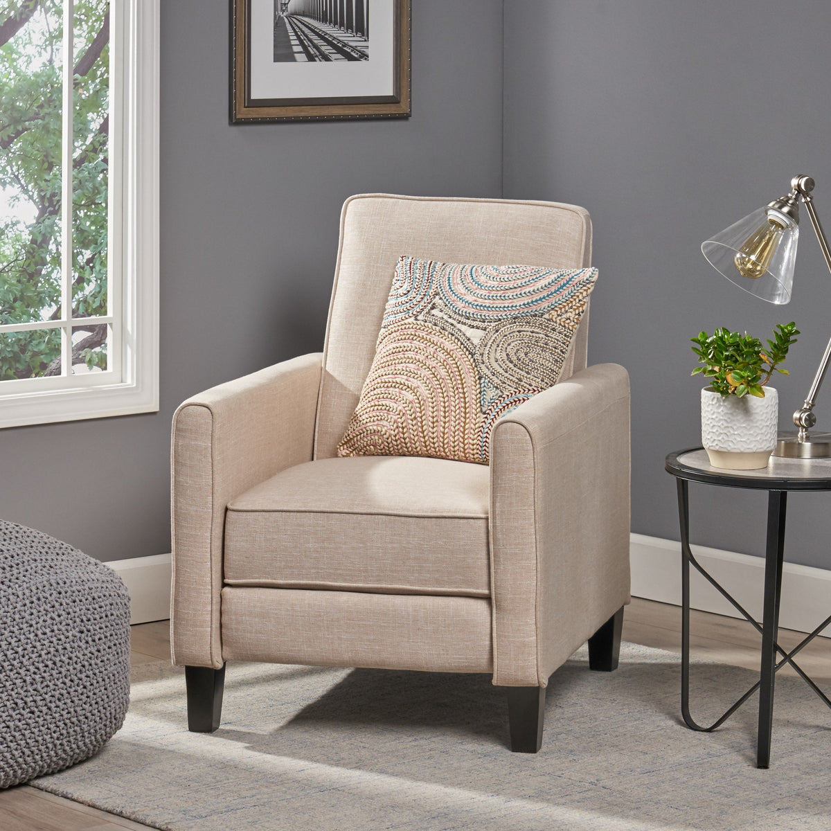 27.5" Push Back Recliner Chair