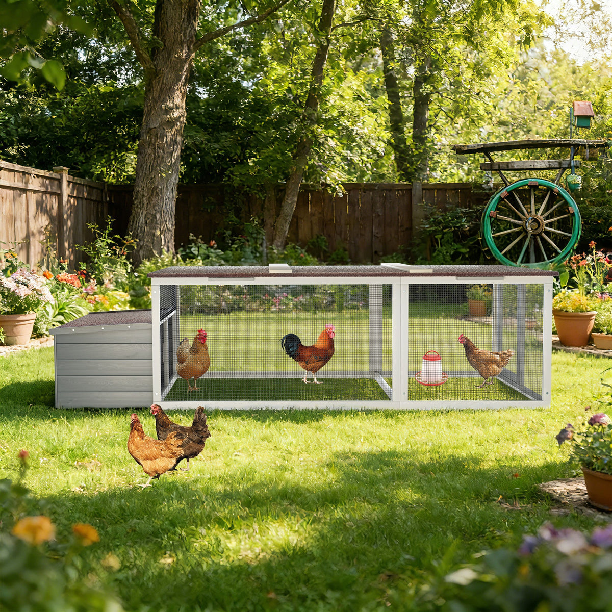 Large Chicken Coop with Run
