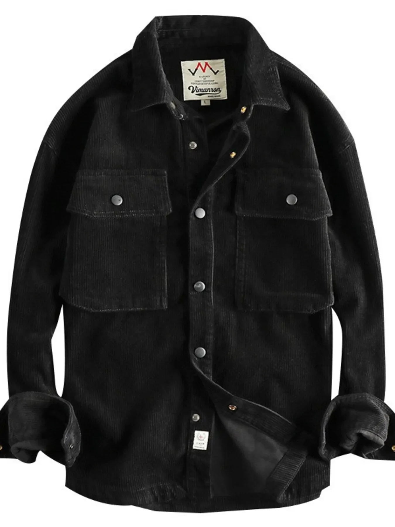 Corduroy Button Up Long Sleeve Jacket