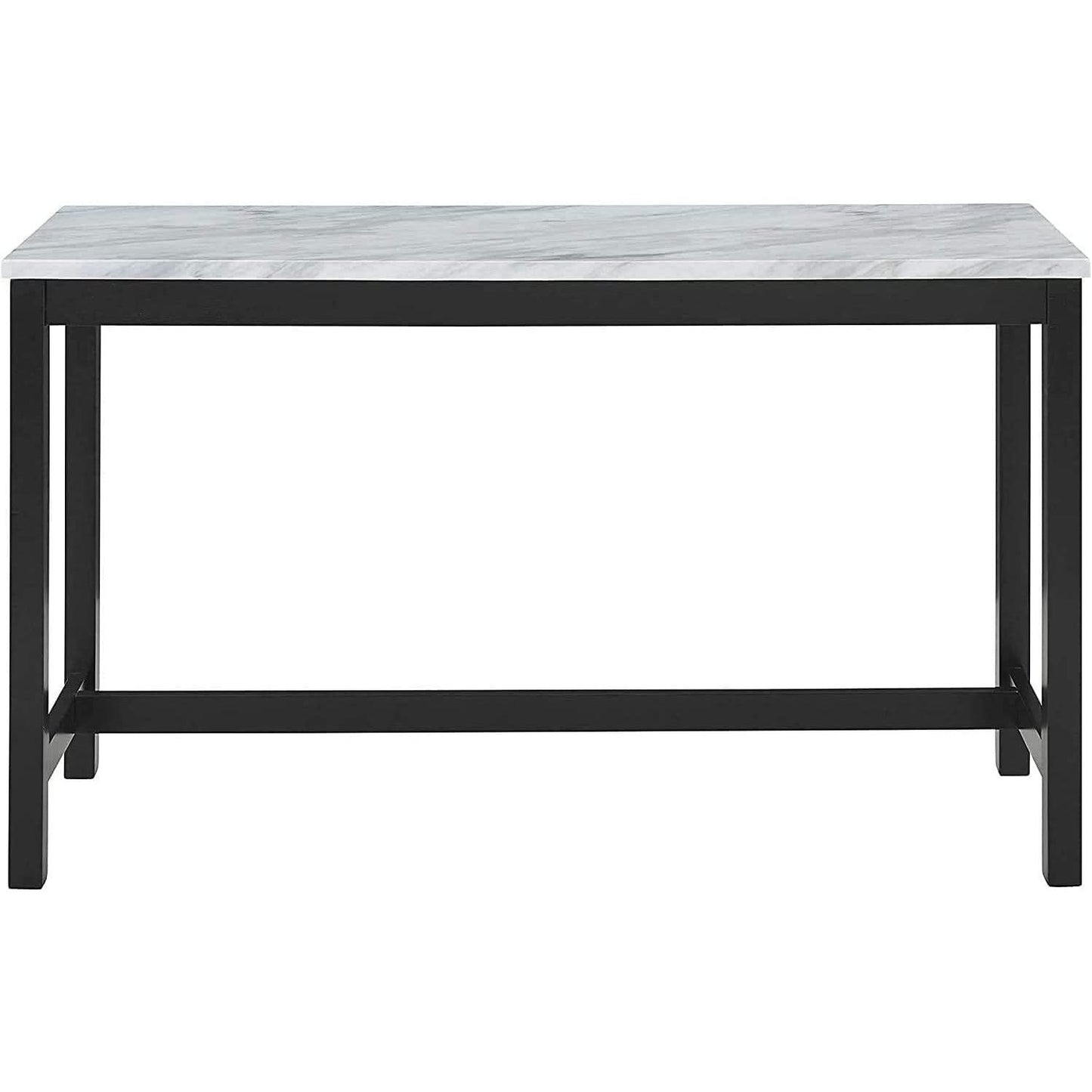 Blue Velvet Bar Table Set With 3 Stools Faux Marble Top