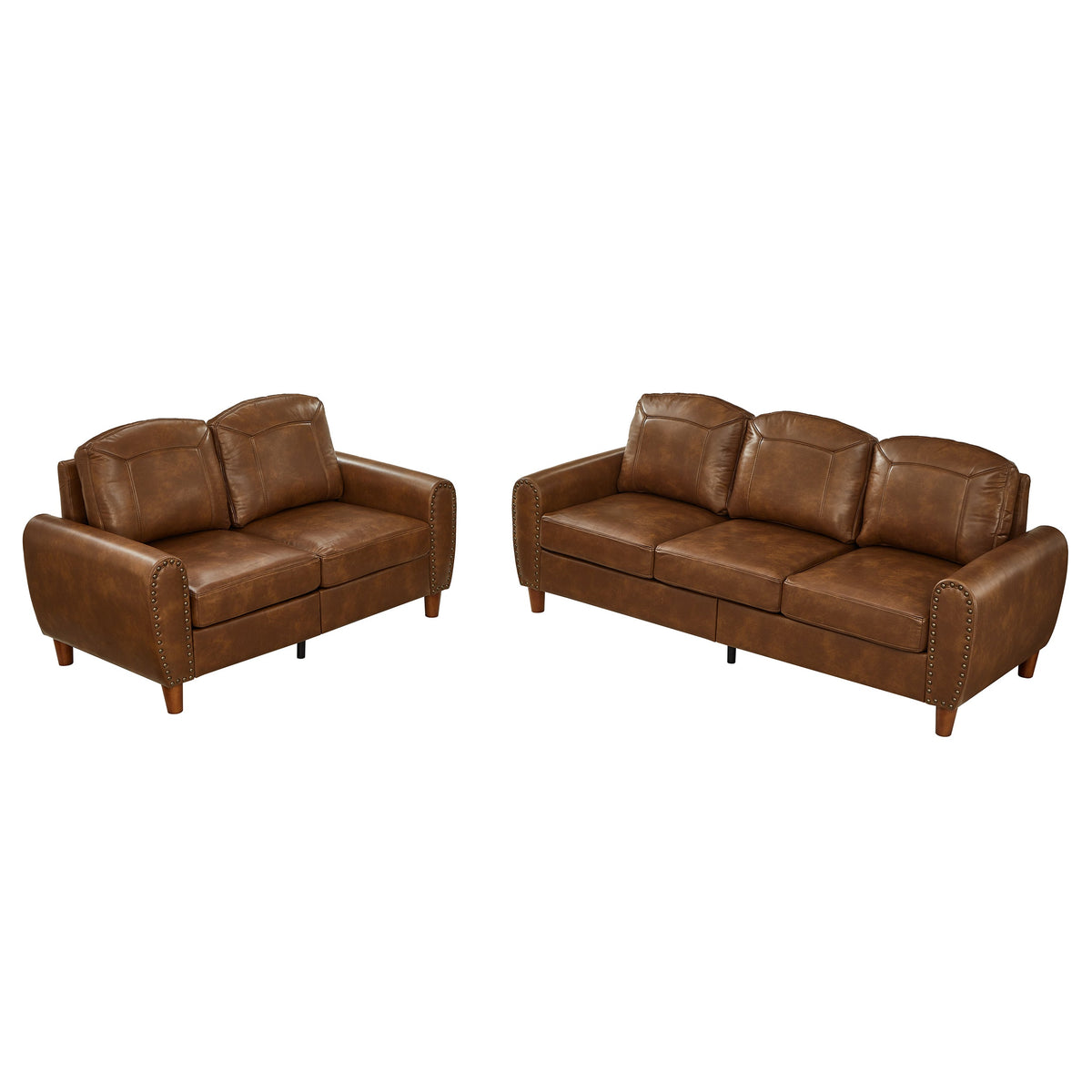 Breathable Faux Leather Sofa Set for Living Room