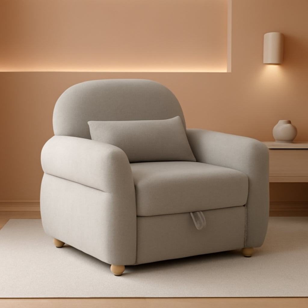 33Point5Inch Modern Reading Chair With HiddenStorage