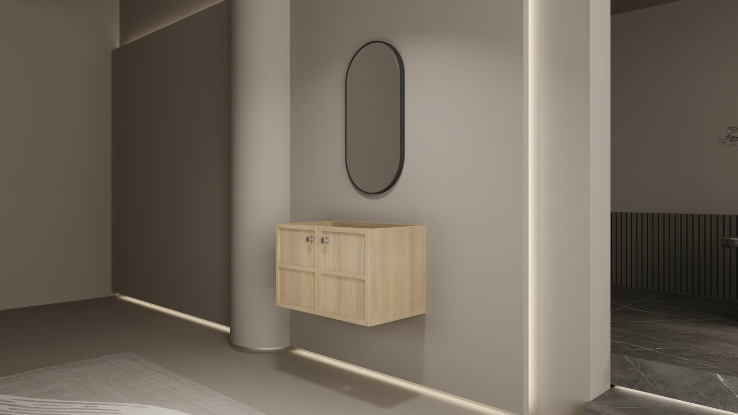 30" Wall-Mounted Bathroom Vanity with 2 Soft Closing Doors