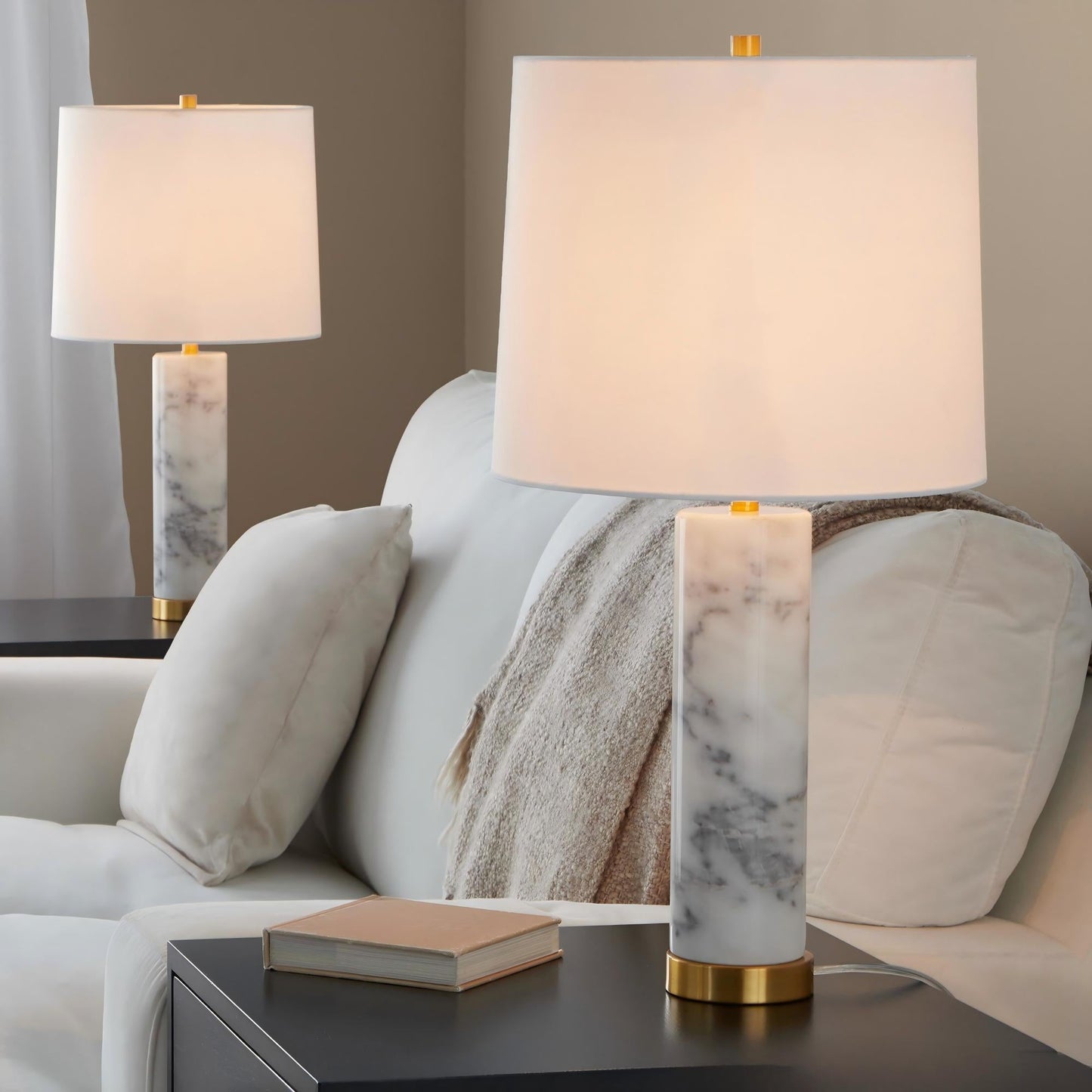 Marabella 26" Contemporary Marble Table Lamp
