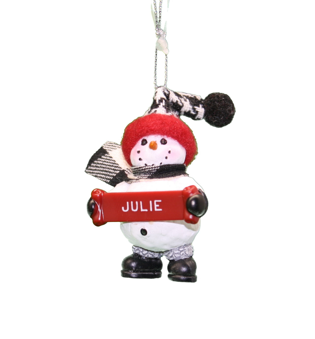 Cozy Snowman Ornament (Letters G - R) -