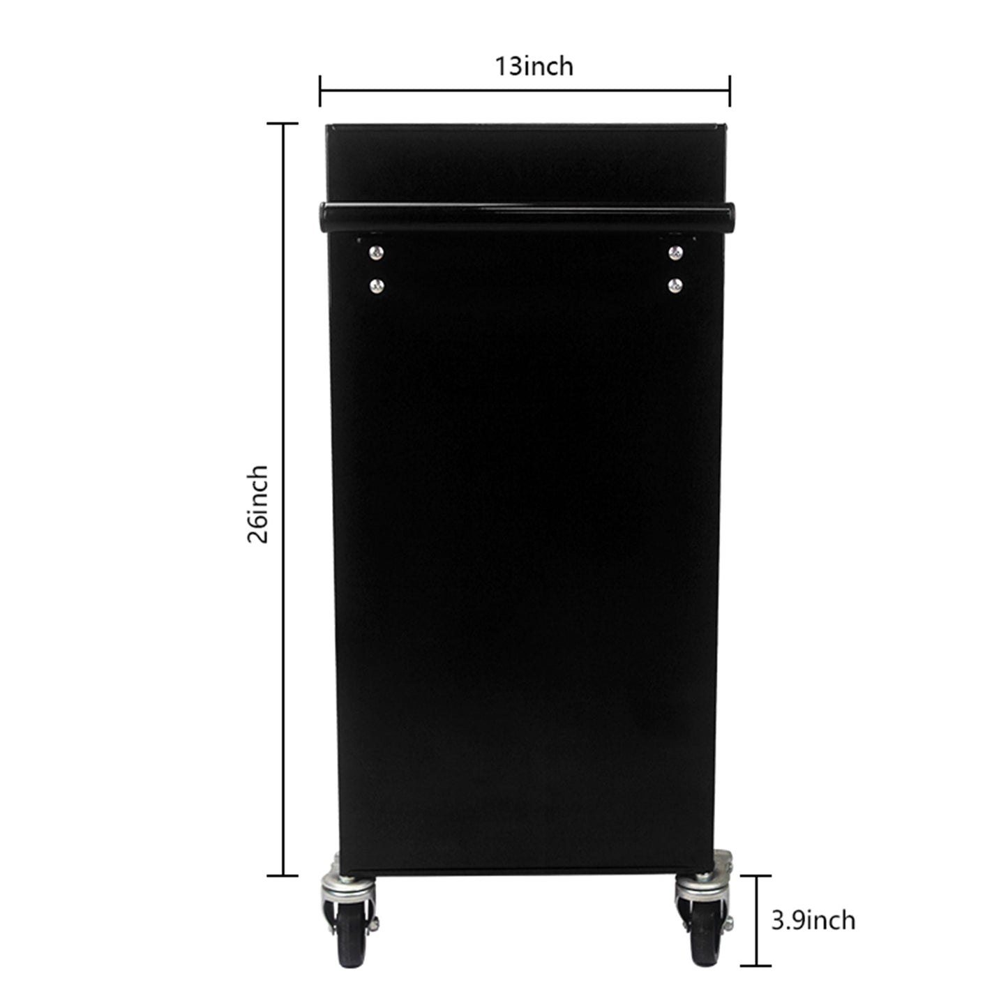 4 DRAWERS MULTIFUNCTIONAL TOOL CART WITH WHEELS-BLACK
