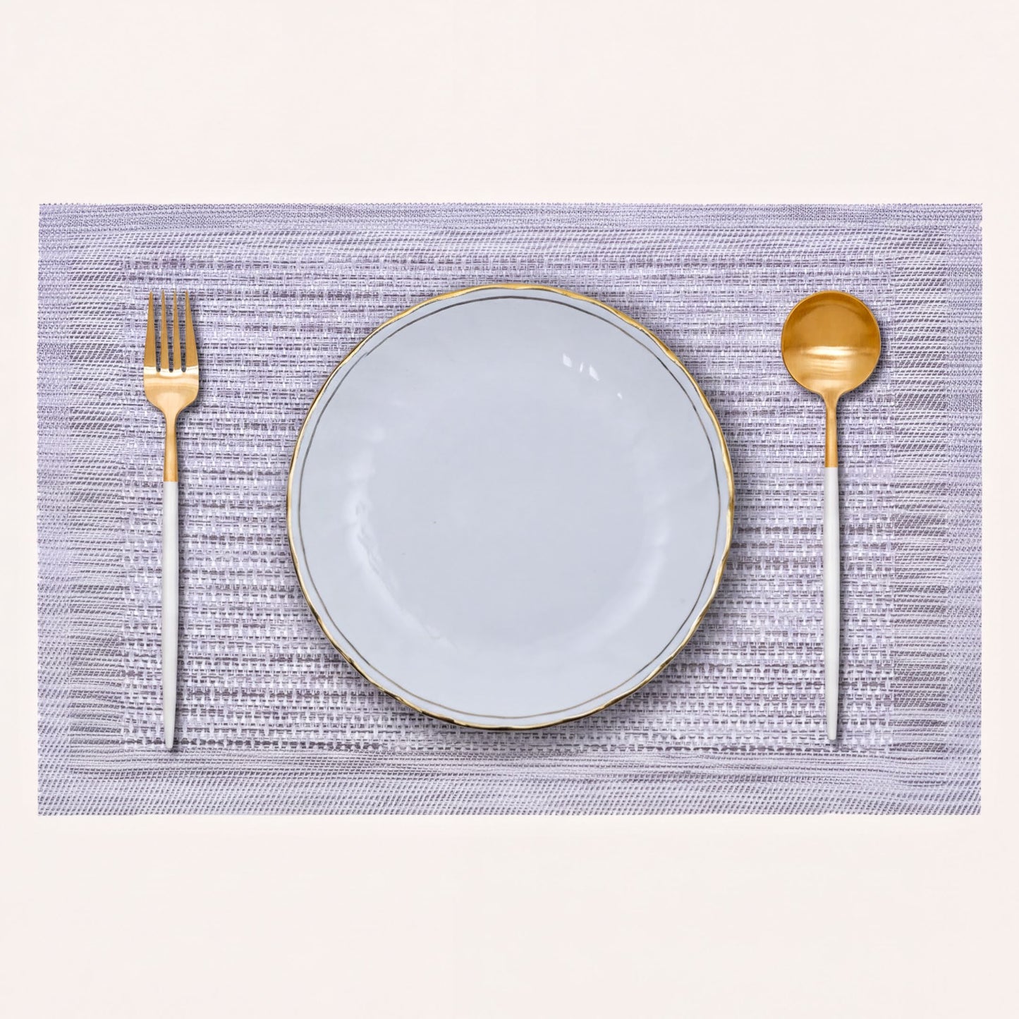 PVC Placemats – Silver Gray Dining Table Mats | Heat Resistant, Non Slip